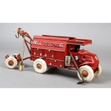 Hubley Cast Iron Bell Telephone Toy Truck