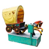 Vintage Covered Wagon Kiddie Ride