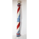 Vintage Wooden Barber Pole