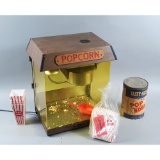 Contemporary Popcorn Machine & Vintage Can