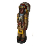 Contemporary General Store Wood Cigar Store Indian