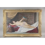 Reclining Nude Bar Room Painting