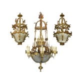 Monumental 1920’s Theater Chandelier Fixtures (5)