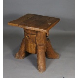 Folk Art Tree Stump Table