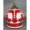 Red Crown Gas Pump Globe Hanging Light Fixture