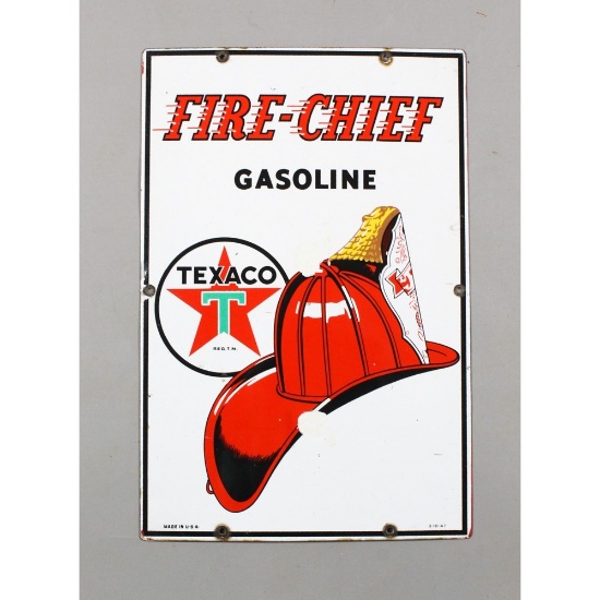 Vintage Porcelain Gas Pump Sign "Texaco"
