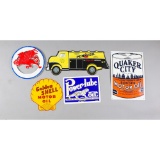 Reproduction Tin & Porcelain Motor Oil Signs (5)