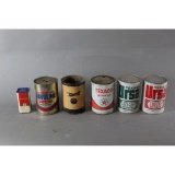 Vintage Automotive Empty Quart Oil Cans (6)