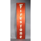 Tin Embossed Silk Screen Firestone Sign
