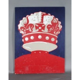 Red Crown Gas Pump Globe Painting