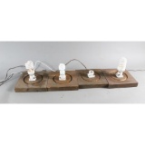 Electrified Wood Base Gas Globe Stands (4)