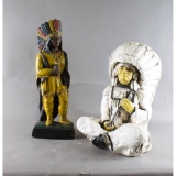 Contemporary Indian Chief Statues (2)