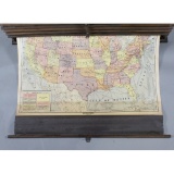 Vintage Hanging School Maps