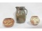Potter Water Pitcher/Vase, 2 Southwest Pots