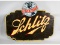 Large Tin Litho Schlitz Beer Sign