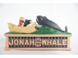 Jonah & the Whale Mechanical Cast Iron Bank Repro