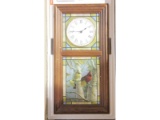 Danbury Mint Songbirds Stained Glass Clock