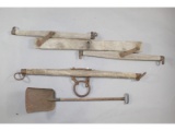 Primitive Horse Yoke, Wagon Parts and Shovel