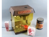 Contemporary Popcorn Machine & Vintage Can