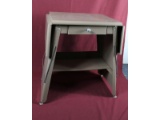 Small Metal Desk with Fold Down Sides