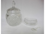 Crystal Candy Jar and Bowl with Glass Spoon (2)