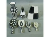 Contemporary Black & White Vases, Scoops
