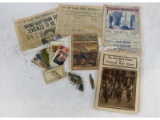 Box Lot Vintage Newspapers War Postcards