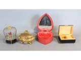 Jewelry Boxes, Bird Cage Music Box, Misc