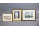 Paris and Various Framed Artwork (3)