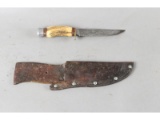 German Stag Engraved Knife