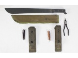 US 1943 Machete & 2 TL Electricians Kits