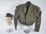 US 101st Airborne Ike Jacket and Overseas Cap