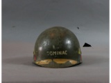 WWII US Army M1 Helmet Liner w/ 3rd Armor Decals