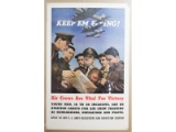 WWII Keep 'Em Flying Recruitment Poster