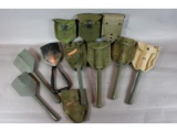 7 Military Shovels with Covers