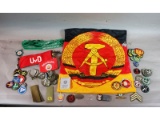 East German Insignia & Flag Lot