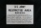 US Army Restricted Area Warning Sign