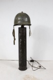 1950's M1 Helmet Recoilless Rifle Shell Lamp