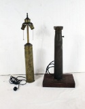 2 Trench Art Lamps