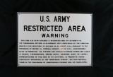 US Army Restricted Area Warning Sign