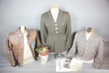 WWII A2 Leather Jacket Grouping Silver Dollar