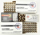 Misc 45 Caliber and 9MM Ammo