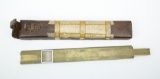 WWII Brass Slide Rule and Leather Case