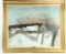 Bernard Gantner Winter Landscape Oil Painting