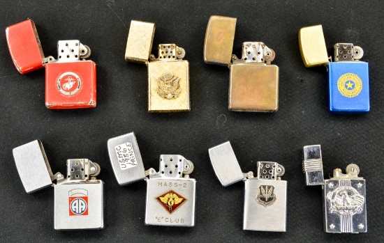 Lot of 8 Military Lighters