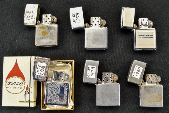 B & W Construction and Misc Zippo Lighters