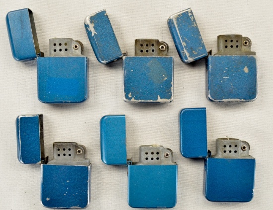 Lot of 6 Navy Blue Lighters