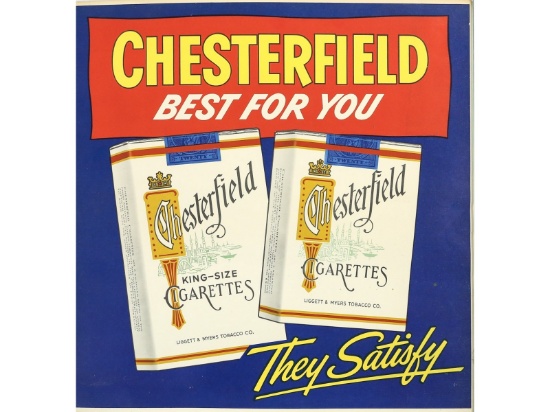 Chesterfield Cigarette Advertising Poster