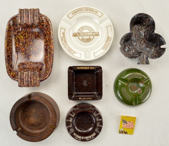 Lot of 7 Ashtrays