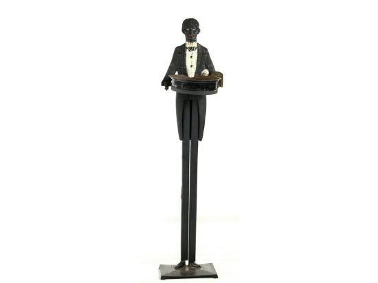 Cast Iron Black Americana Butler/Steward Ashtray